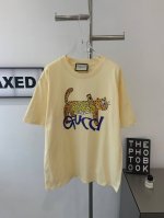 款号G648 新款Gucci古驰金钱豹印花字母款米色短袖T恤爪子男女情侣款！ 放假了赶紧穿新衣服出去玩耍 连爪爪都是可爱豹爪一爪抓住财富 豹富！随意舒适穿搭10