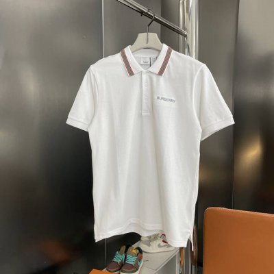 顶级版本最高品质 巴宝莉 Burberry2025Ss色织刺绣Logo翻领杉polo短袖 原版面料高版本高品质 网红明星同款 精致绣花，毛线绣花，细节满满，全棉