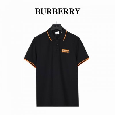 burberry 巴宝莉 24Ss刺绣徽章短袖Polo衫 原版同步 定制进口扁机领 和袖口 前胸进口机器高密度立体刺绣Logo 采用260G高密度珠地布面料 透