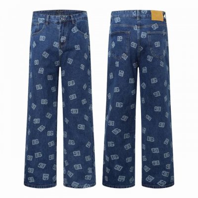 Dolce&Gabbana｜杜嘉班纳 25新款欧洲版满印Dg字母Logo牛仔裤 进口牛仔棉面料修身显瘦直筒牛仔裤满印字母 识别度非常的高 上身完美 轻松拥有大长
