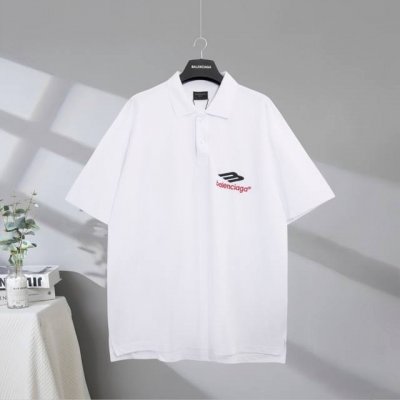b190# 市场顶级品质 balenciaga 巴黎世家2025Ss 大Logo3M翻领polo衫刺绣字母短袖T恤 logo采用进口田岛刺绣工艺 市场顶级的质量