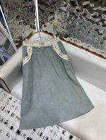 miumiu 25Ss新款拼蕾丝织带半身裙 字母印花装饰 超级显瘦 高品质 单色三码 Sml