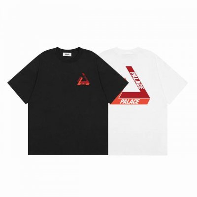 palace 简易缺角三角形红色Logo限定夏季新款短袖 颜色： 白色 黑色 尺码：M L Xl Xxl 价格p： 三标齐 款号：