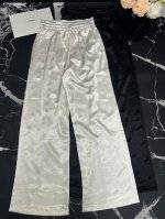 缪家25春夏新款Logo提花松紧腰醋酸休闲裤 颜色:2色 码数:Smlxl