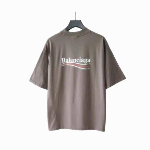 实拍细节图 +尺码表 巴黎世家 Balenciaga可乐海浪撕裂破坏短袖 经典可乐波浪印花 椭圆机进口撕裂浆工艺 激光对位下摆袖口领口磨破 整体印花无牙边 32
