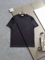 Doir 迪奥微宽版型Xs-L 新款独家限定 25年最新最顶级 满印花Logo暗纹毛巾绣字母Logo 双袖后背格纹贴布 精美重工艺 280克洗水面料T恤作为奢侈