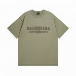 Balenciaga 巴黎世家2025新款字母Logo胸前贴布刺绣水洗圆领短袖T恤 本市场No.1的质量 真正天花板品质 成衣反面缝合 全部原版开发注意细节图