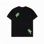 chrome Hearts 克罗心 荧光十字架短袖T恤 采用直喷进口机器印花 五金辅料均开磨定制 正确配置 黑色2025克罗心正品包装 克定制定染双纱棉 版型大