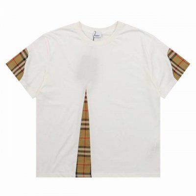 Burberry 巴宝莉 格纹拼接短袖T恤 Size：S-L
