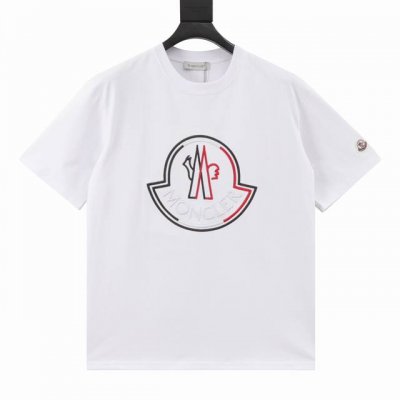 Moncler 蒙口 25Ss 胸口大Logo立体刺绣短袖T恤 轻奢主义 男女日常通勤穿搭必备单品 正确版本 随意对比 详细特征 260克100% 纯棉双纱汗布