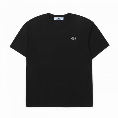 Lacoste鳄鱼经典小标刺绣棉质短袖T恤 定制主标 辅料 水洗齐全 品牌精密刺绣标 甄选250克32支紧密纺双纱纯棉面料 质感厚实但是透气性良好 有一定厚度