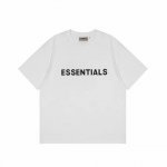 白色 顶级版本Fear Of God Fog Essentials 复线黑标硅胶男女情侣明星同款宽松纯棉透气短袖T恤 fog宽松的版型设定 喜欢宽松的 正常选择