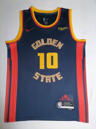 款号S10 顶级刺绣版本带赞助表 吉米巴特勒Icon Edition 25赛季城市版球衣Nike Nba勇士队10号刺绣球衣 颜色：红蓝色 尺码：S M L X