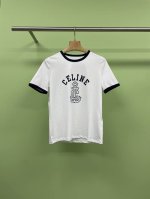 celine 新款航海系列撞色字母短袖T恤，时尚界有着绝对地位的法国Celine，用奢侈表达时尚界对文化与运动的关心，代表了一种新的生活方式，凭借优秀品质获得潮