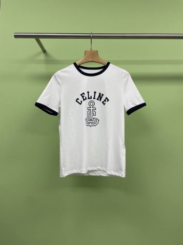 celine 新款航海系列撞色字母短袖T恤，时尚界有着绝对地位的法国Celine，用奢侈表达时尚界对文化与运动的关心，代表了一种新的生活方式，凭借优秀品质获得潮