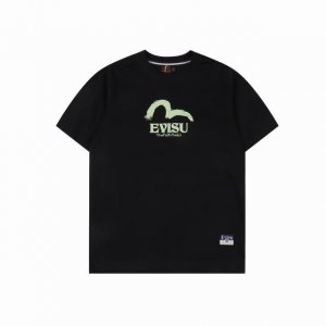 evisu 福神 神兽白泽大M印花短袖 evisu福神 2025年夏季新品男士神兽白泽大M超宽松潮流百搭休闲T恤 size:S-Xxl