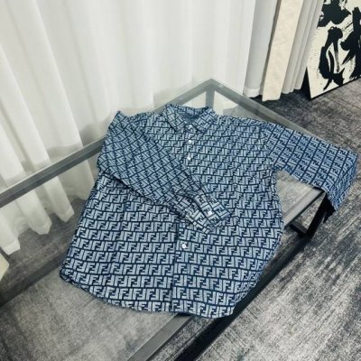 款号K155 款式：芬迪Fendi满印提花牛仔外套夹克 颜色：图片色 尺码：M-Xxl 面料：定制提花牛仔
