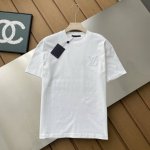 专柜还原顶级复刻版 Louis Vuitton 路易威登 2025Ss春夏新款驴家Lv Logo立体刺绣 圆领短袖T恤男女同款 高品质 精梳棉洗水处理不变形 不