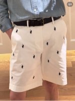 模特+细节图# ralph Lauren 拉夫劳伦男士小马标休闲商务短裤百搭中裤 男女同款满刺绣标五分裤 夏日里 能完美Hold住商务工作与派对休闲的裤子 中西