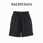 Balenciaga巴黎世家Blcg Back烫钻短裤 定制高密丝绒毛圈棉，采用高温气蹦机压烫，通过高温气体与布料接触，利用热能和压力对布料进行压烫处理，能够确