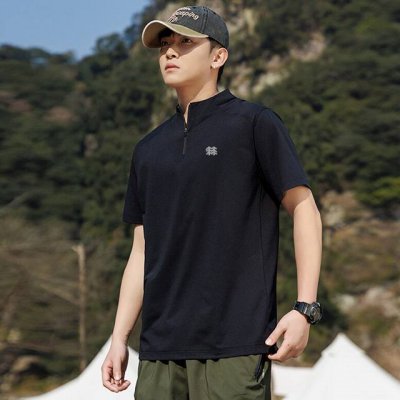 可隆短袖速干轻薄款商务夏季户外两用T恤压胶凉感无痕polo！ 可隆Upf 70+凉感防晒男款休闲商务速干 这款冰感无痕就比较厉害了，7A抗菌面料， 全部采用无痕