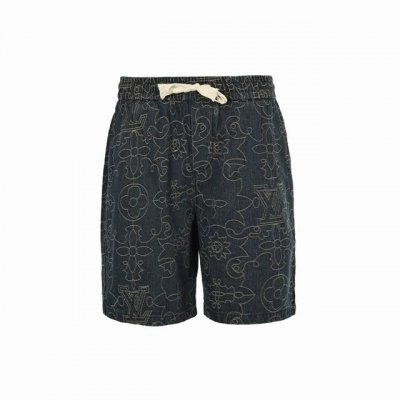 louis Vuitton 路易威登 25Ss 金线藤蔓刺绣牛仔短裤 继绿松石系列之后拿到的Timberland联名牛仔 Louis Vuitton 采用了刺绣