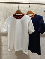 C*S女装T 码数：S M L 颜色：藏青色 白色 标准版型圆领短袖T恤， 2025春季新品，独家版本，最牛短袖，280克秋野双纱双面，市面最高版本， 材质：1