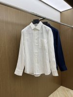 新品 L新款 诺悠翩雅追求卓越高品质的奢品者 珍藏级进口色织亚麻面料长袖衬衫 客供高定进口高支面料 高密度且质感细腻 舒适度不言而喻 亲肤性绝佳 透气性亦优越