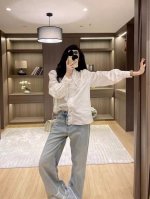2025早春新款 设计师款小众法式纯欲风甜美刺绣镂空衬衫 一色三码Sml 面料:棉