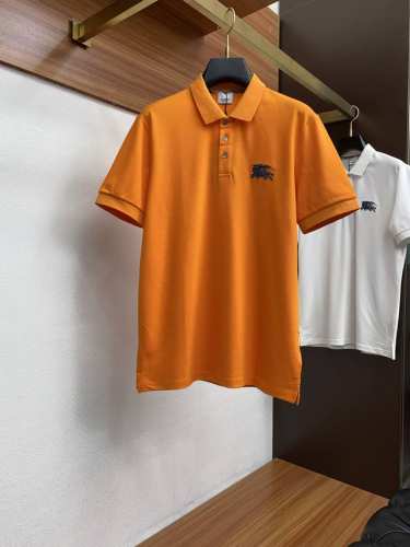 巴宝莉 2025新款男士翻领polo衫短袖 进口纯棉珠地面料呈现 面料经过成衣染色，营造出优雅纹理，原版定制 进口纱线色染 定制罗纹领口 设计Logo撞色 经典