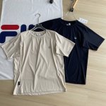 主图 品质呼吸款Fila 斐乐 两色科技舒适冰感科技弹力觉醒户外运动短袖T恤上衣 后背的呼吸艺术 独创仿生脊柱透气带，以不对称几何拼接构筑背部空气环流系统。X型