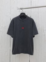 Balenciaga* 巴黎25Ss双B麦穗刺绣水洗做旧短袖 面料采用260G巴黎专用双纱*高克重1比1双纱罗纹 前幅采用进口田岛绣花机刺绣工艺+成衣水洗炒雪花