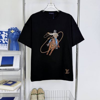 172 当天到货 现货现配 Louis Vuitton路易威登25Ss 西部牛仔重工全刺绣T恤短袖 最高版本 原版面料 高版本 高品质 所有细节 面料辅料工艺