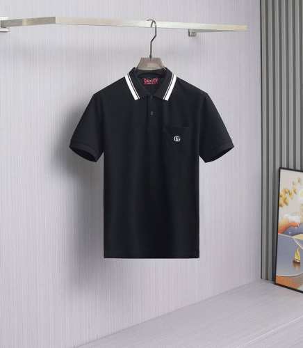 酷奇25早春新款polo衫 Gucc撞色男士翻领 polo衫 精选定制 pique中珠面料，干爽及更耐洗 有非常好的透气性和透湿性 手感柔软 弹性与垂感颇佳 穿