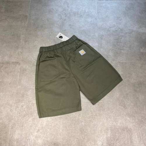 carhart卡哈特 斜纹布绣标工装短裤情侣款 Color: 军绿色 Size: M-Xl M 腰围92 臀围110 裤长49 Cm L 腰围96 臀围114