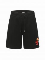 chrome Hearts*克罗心刺绣彩色皮标短裤 手摇贴定制皮标梵文刺绣 口袋拉链设计 松紧腰 抽绳裤腰设计 上身舒适 定制面料 宽松版型 颜色 黑色 码数
