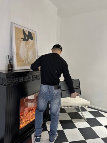 实拍细节图+尺码表 巴黎世家Balenciaga 经典字母满印Logo仔长裤 最新品，专柜同步有售，原单狠货，水洗休闲牛仔裤，进口原版水洗弹力面料，舒适有弹性，