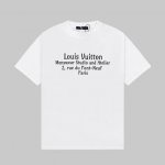LOUIS VUITTON 路易威登 23ss字母前后图案印花金典短袖T恤 定制240克同缸染面料 手感非常舒服 春夏最新砖柜同步 OS落肩版型 时尚又个性 超