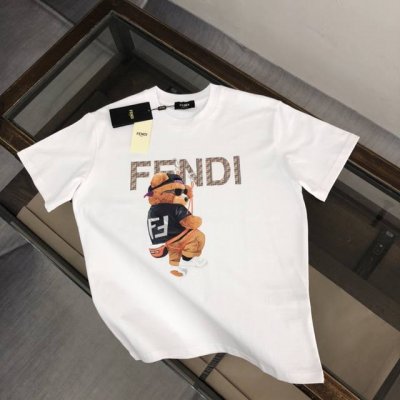 款号:F012 Fendi 芬迪 2025夏季新款圆领短袖T恤！ - 260G双纱纯棉顶级面料 手感柔软 百分百纯棉独家出货 定染硫化黑无尘处理面料 -面料：2