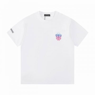 款号T62 克罗心 短袖T恤 男女同款 -采用原版280G100%纯棉面料 柔软舒适 螺纹同缸定染零色差 独家品质区别通货 欢迎对比 -颜色： 黑色 -码数：X