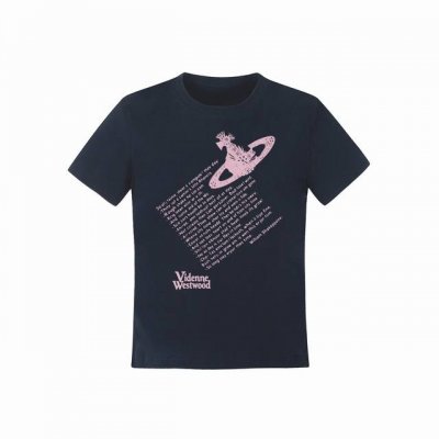 Vivienne West Wood 西天后薇薇安 2025夏季设计款涂鸦土星弹幕字母印花正肩短袖T恤 女款 全网独家纯棉高品质 独家模特图已保护可上平台 款号