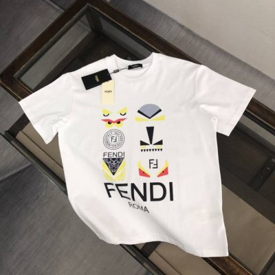 款号:F003 Fendi 芬迪 2025夏季新款圆领短袖T恤！ - 260G双纱纯棉顶级面料 手感柔软 百分百纯棉独家出货 定染硫化黑无尘处理面料 -面料：2