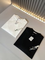 LOE*WE罗*威 2025春夏新款男女同款短袖T恤，意大利原厂订单渠道，极具个性高级风，标志logo图案印花工艺设计！情侣款纯棉短袖T恤！！最新时尚潮流人气产