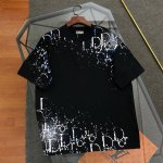 Dior 迪奥2025春夏新款印花Logo短袖T恤 原版面料高版本高品质 网红明星同款 定制定染简约基础款，简单大气，精致时尚，纯棉面料，面料柔软舒适 手感舒服