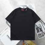 上新 纯原臻品 顶级复刻 - Gucci 古驰 新款领口胶印Logo休闲圆领短袖T恤 - 款号 3351 - 颜色 黑色 杏色 - 购入原版开模打造 全套定制辅