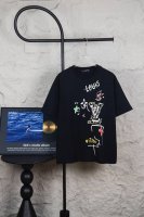 款号 M110 Louis Vuitton 路易威登25Ss夏季新款手绘短袖T恤 每一件都是纯手工画制而成.独特的Logo 个性艺术系列全网独家首发 百搭款细节