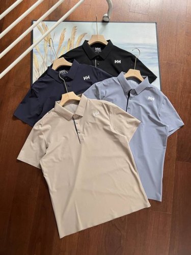 上新 Helly Hansen海丽汉森 冰丝速干无痕夏新款翻领胸标Logo短袖T恤，夏季polo衫短袖，四色可选，商务休闲简约风，上身帅气百搭，夏季必备百搭奢潮