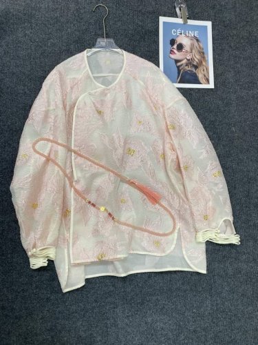 上新真丝定制浮雕花上衣外套！Smlxlxxl