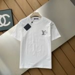 专柜还原顶级复刻版 Louis Vuitton 路易威登， 25Ss春夏新款Lv驴家经典老花烫钻 圆领短袖T恤男女同款 32支纱线270克全棉洗水面料 定型 不