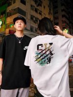 260G重磅纯棉 Nike 耐克Nk Jump！跳跃滑板 涂鸦撞色 纯棉短袖T恤 男女同款 半袖 情侣款 面料工艺： 1.260G重磅纯棉，100%棉，恰到好处